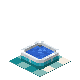 Cyan Water Bowl